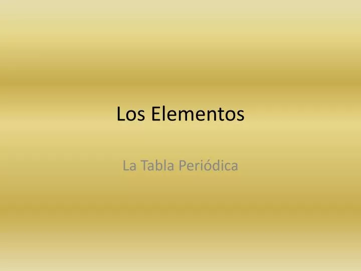 los elementos