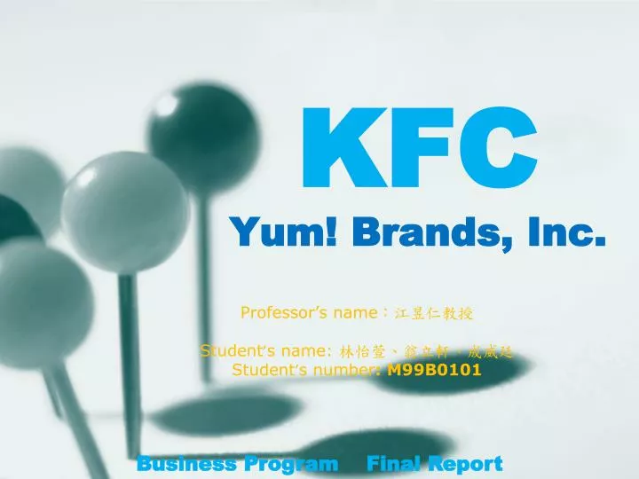 kfc yum brands inc