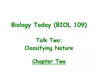 Biology Today (BIOL 109)