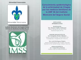 Instituto Mexicano del Seguro Social Unidad de Medicina Familiar No. 66
