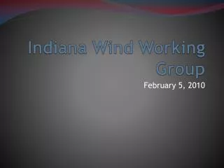 Indiana Wind Working Group