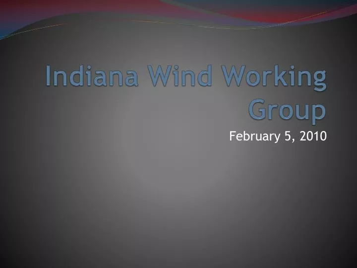 indiana wind working group