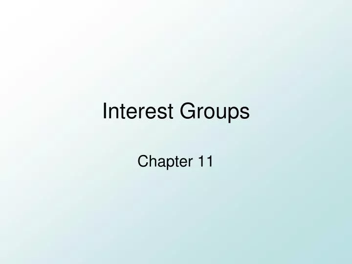 interest groups