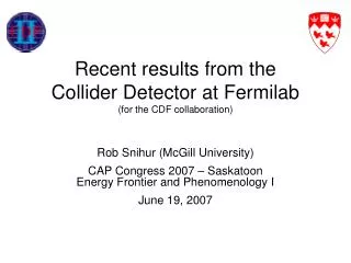 Recent results from the Collider Detector at Fermilab (for the CDF collaboration)