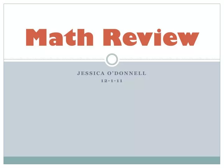 math review