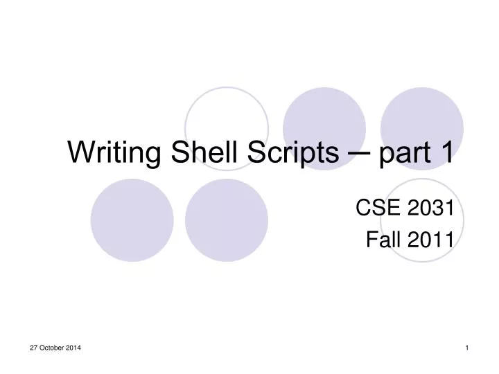 writing shell scripts part 1