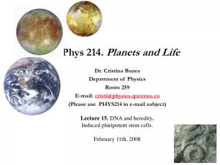 phys 214 planets and life
