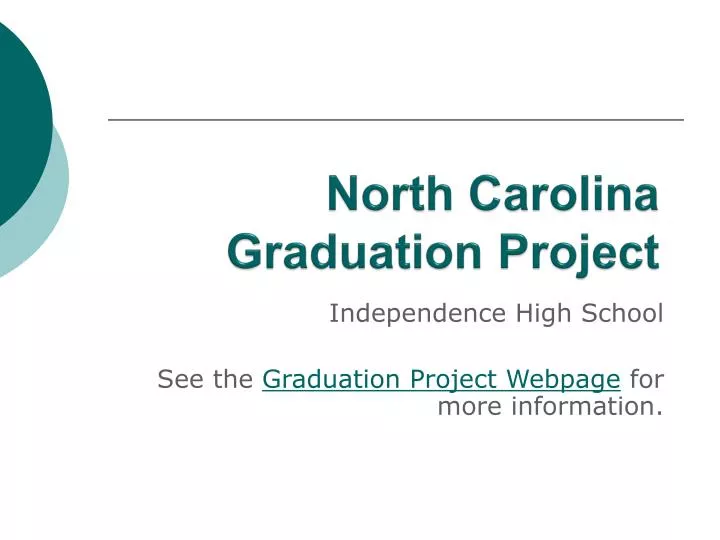 north carolina graduation project