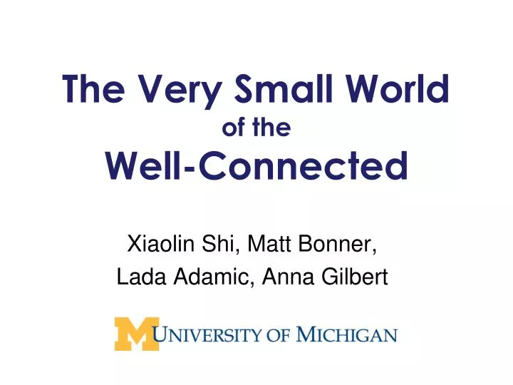 the very small world of the well connected
