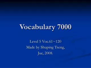 vocabulary 7000