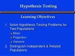 Learning Objectives - slide 1