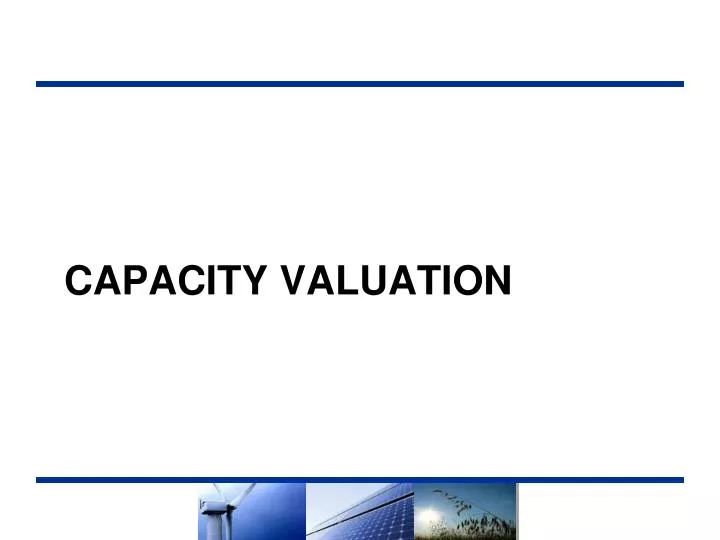 capacity valuation