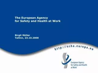 The European Agency for Safety and Health at Work