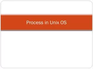 Process in Unix OS