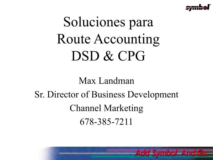 sol uciones para route accounting dsd cpg