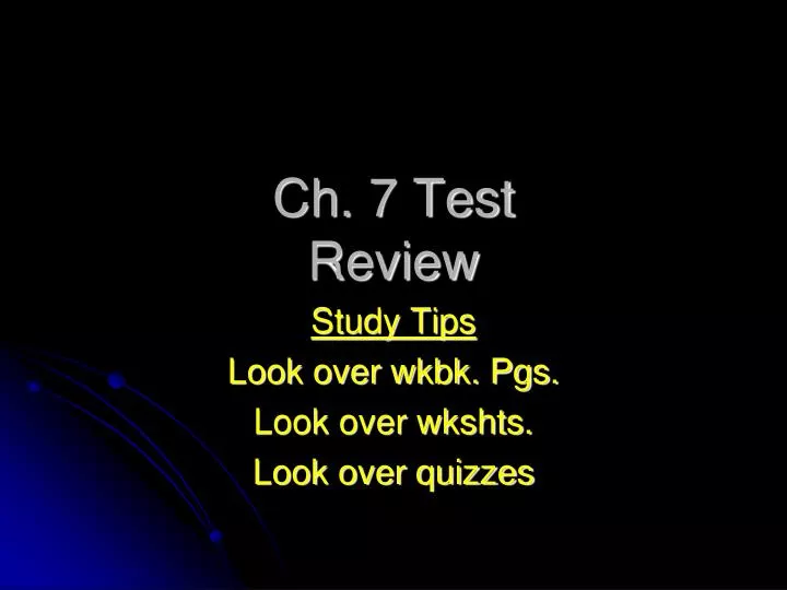 ch 7 test review