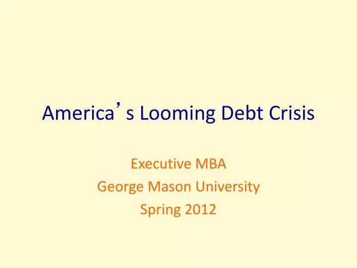 america s looming debt crisis