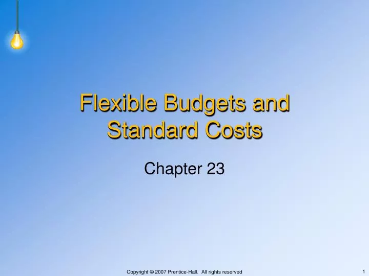 flexible budgets and standard costs