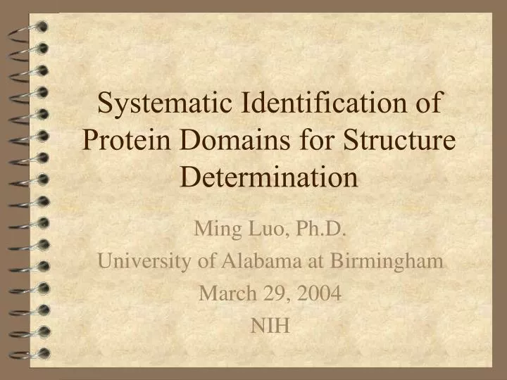 systematic identification of protein domains for structure determination