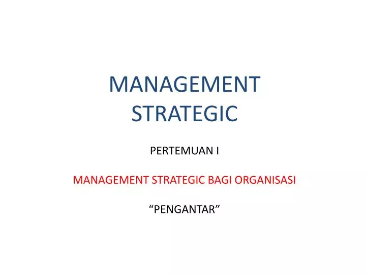 management strategic