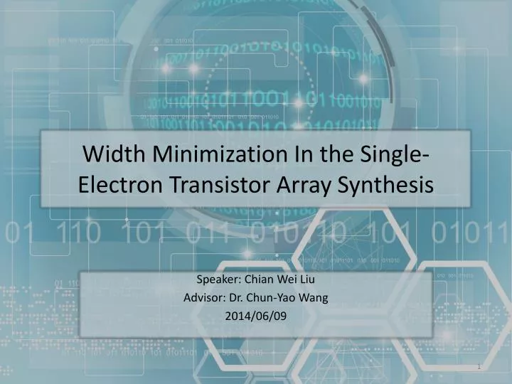 width minimization in the single electron transistor array synthesis
