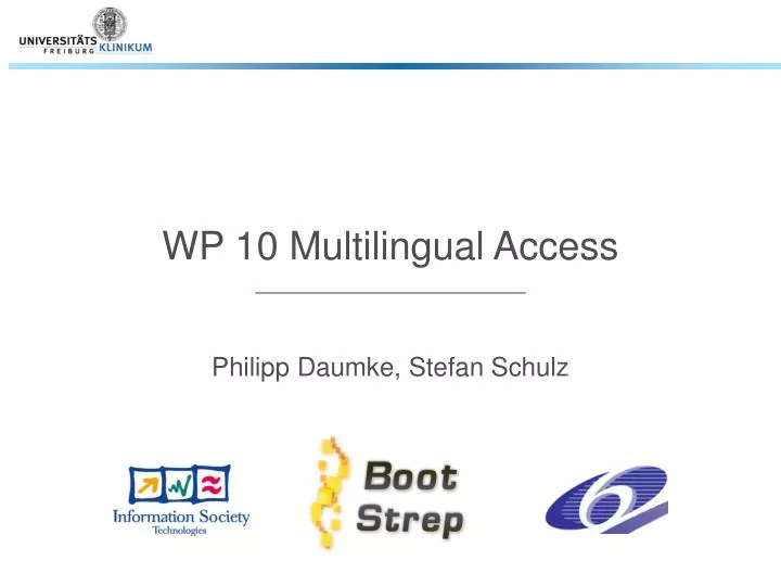 wp 10 multilingual access