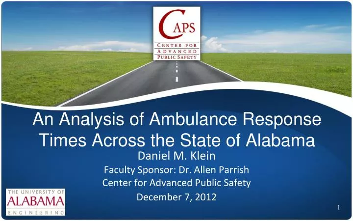 an analysis of ambulance response times across the state of alabama