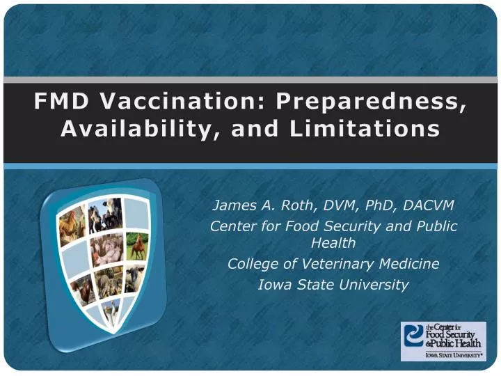 fmd vaccination preparedness availability and limitations