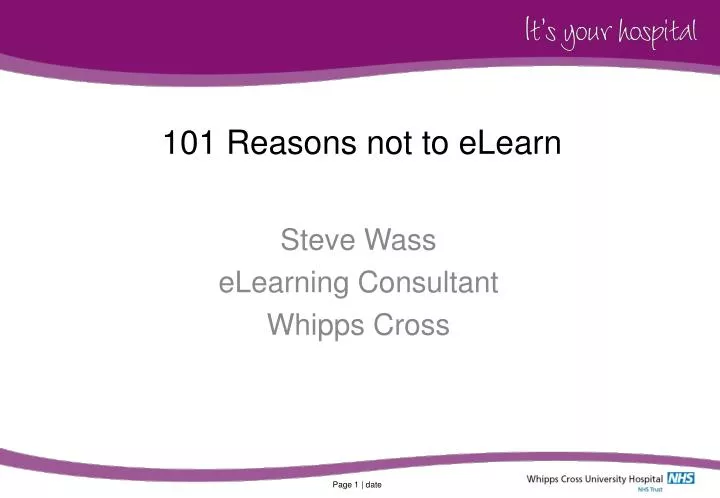 101 reasons not to elearn