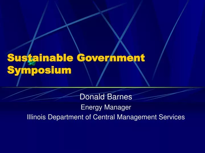 sustainable government symposium