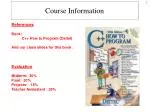 Course Information - slide 1