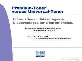 Premium-Toner versus Universal-Toner