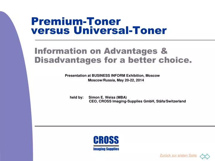 premium toner versus universal toner