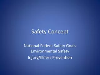 Safety Concept