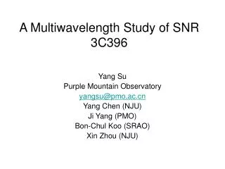 A Multiwavelength Study of SNR 3C396
