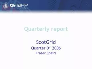 quarterly report