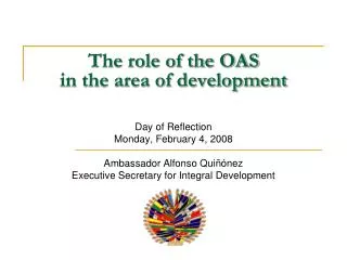The role of the OAS in the area of development