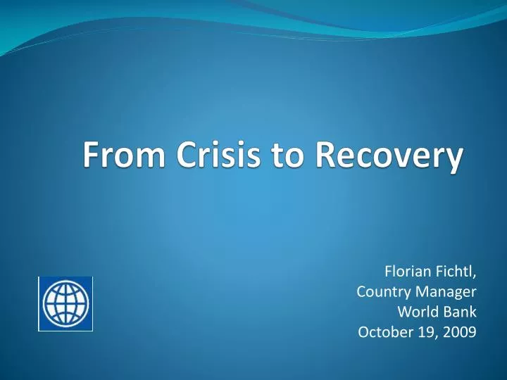 from crisis to recovery