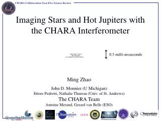 Imaging Stars and Hot Jupiters with the CHARA Interferometer