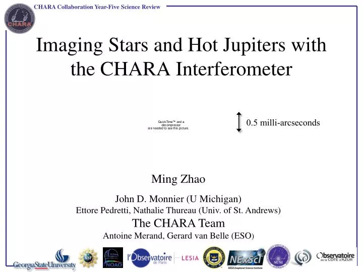 imaging stars and hot jupiters with the chara interferometer