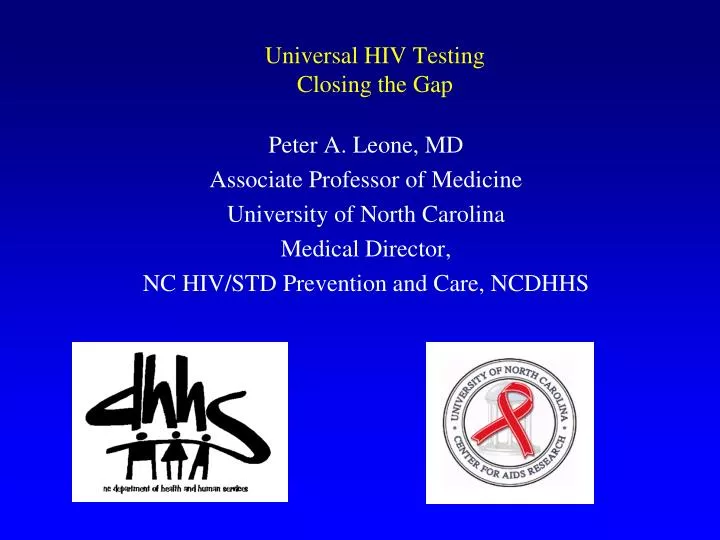 universal hiv testing closing the gap