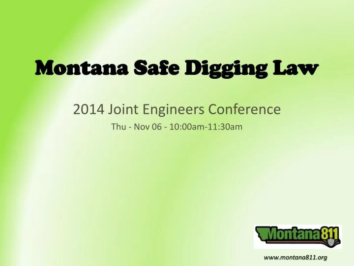 montana safe digging law