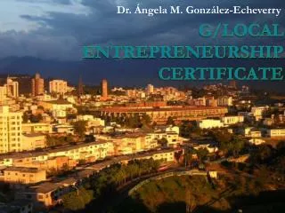 G/local Entrepreneurship Certificate