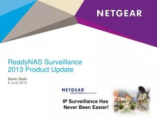 ReadyNAS Surveillance 2013 Product Update