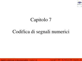 capitolo 7 codifica di segnali numerici