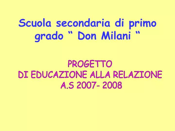 scuola secondaria di primo grado don milani