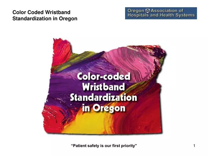 color coded wristband standardization in oregon