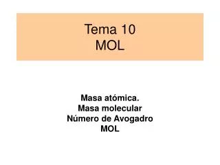 tema 10 mol