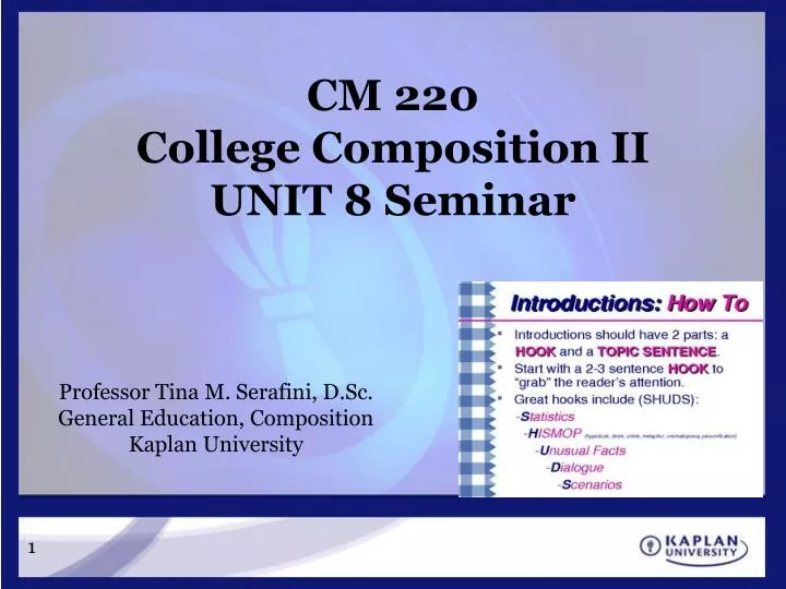 cm 220 college composition ii unit 8 seminar