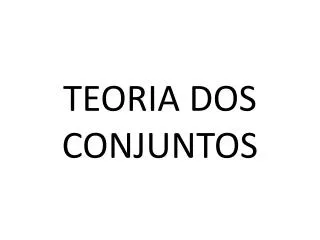 teoria dos conjuntos